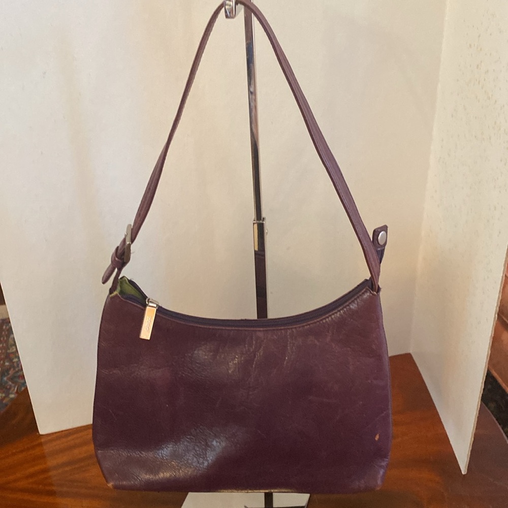Hobo, international purple, leather shoulder bag.